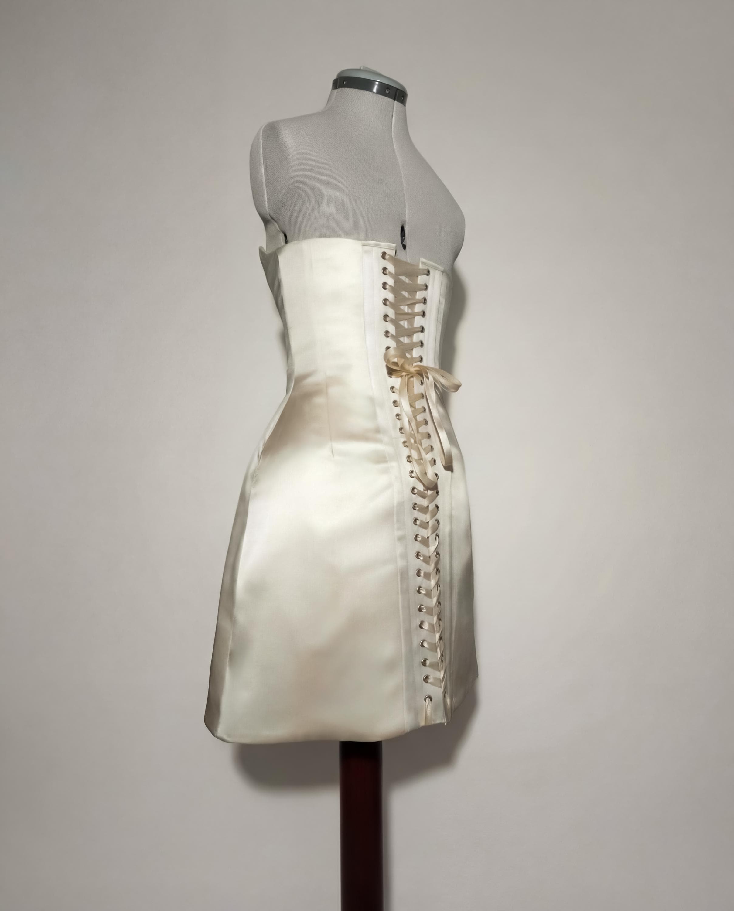 Silk Mini Corset Dress