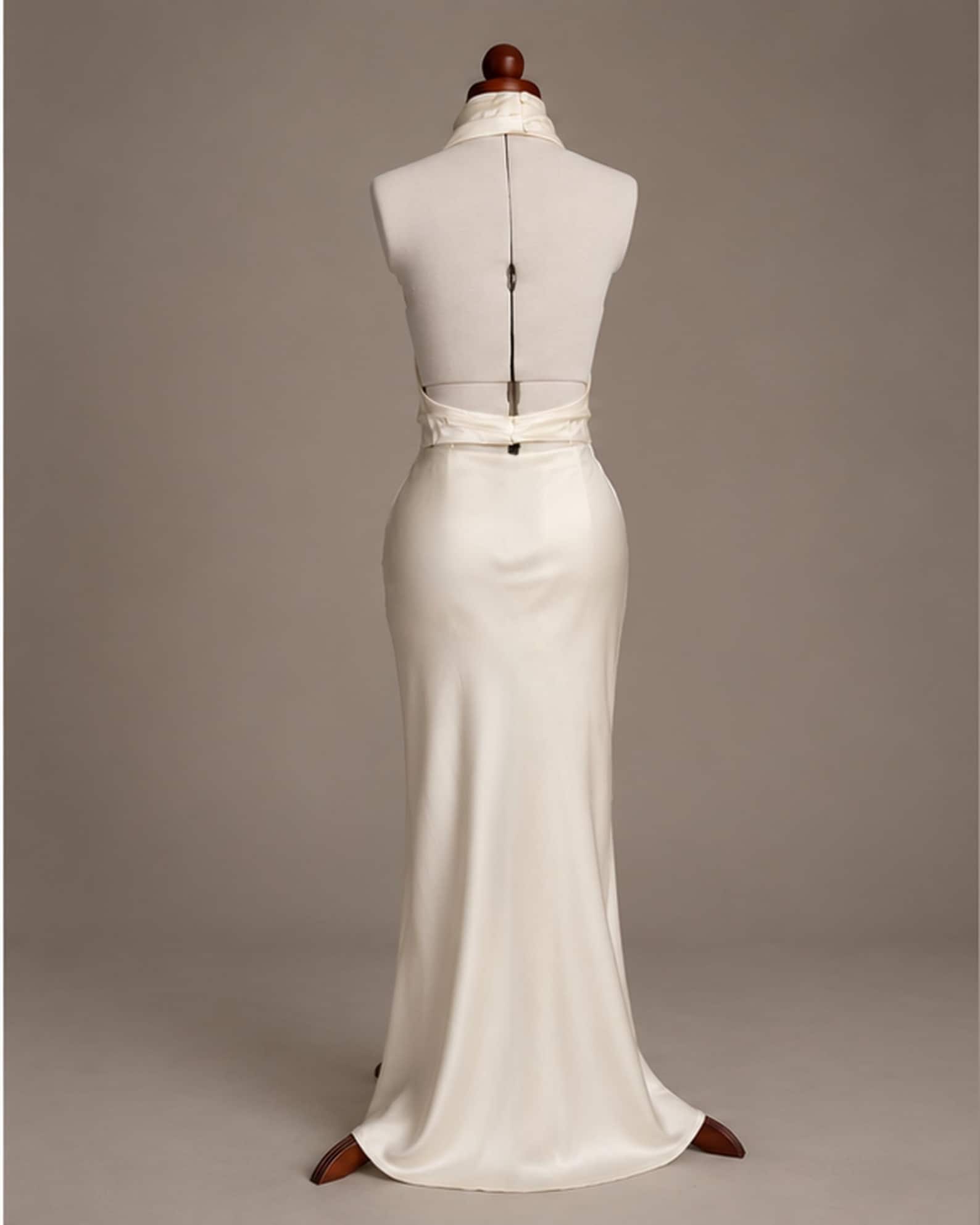 The Draped Silk Set, cover collage, back view
