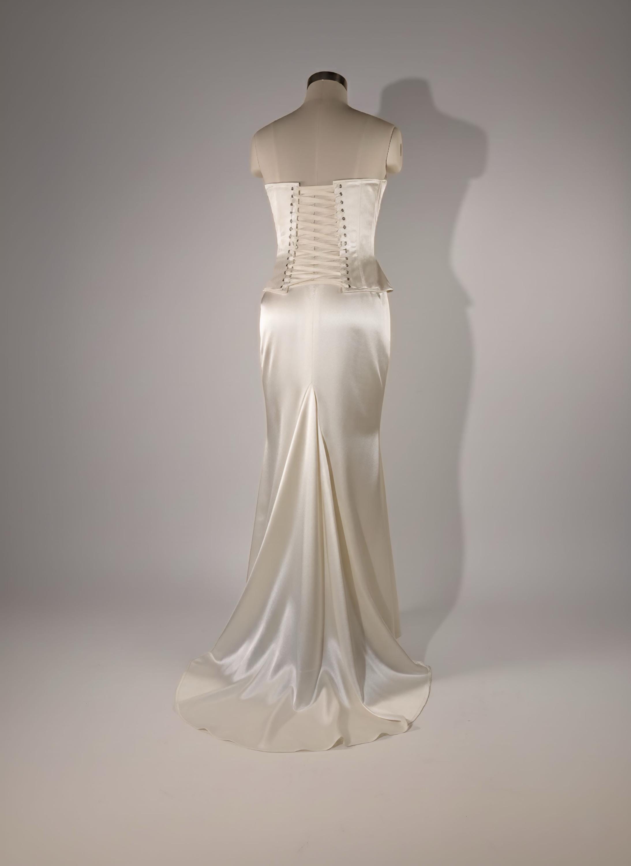 2 piece engagement dress Berylove Women 2 Piece Mermaid Engagement Dress with Slit Ivory Spaghetti Straps Long Holiday Party Dress, Ivory / US18W