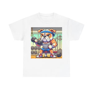 Bulldog Fitness Tee - Playful Gym Shirt for Dog Lovers, Workout Apparel, Gift for Pet Owners, Cute Unisex T-Shirt