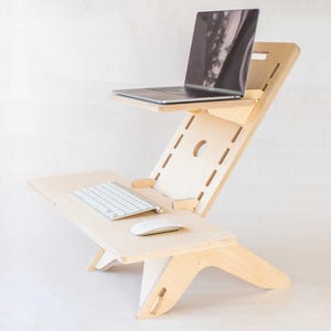 Standing Desk CNC Plans - DXF Dwg SVG Files for Minimalist Ergonomic Workspace Design