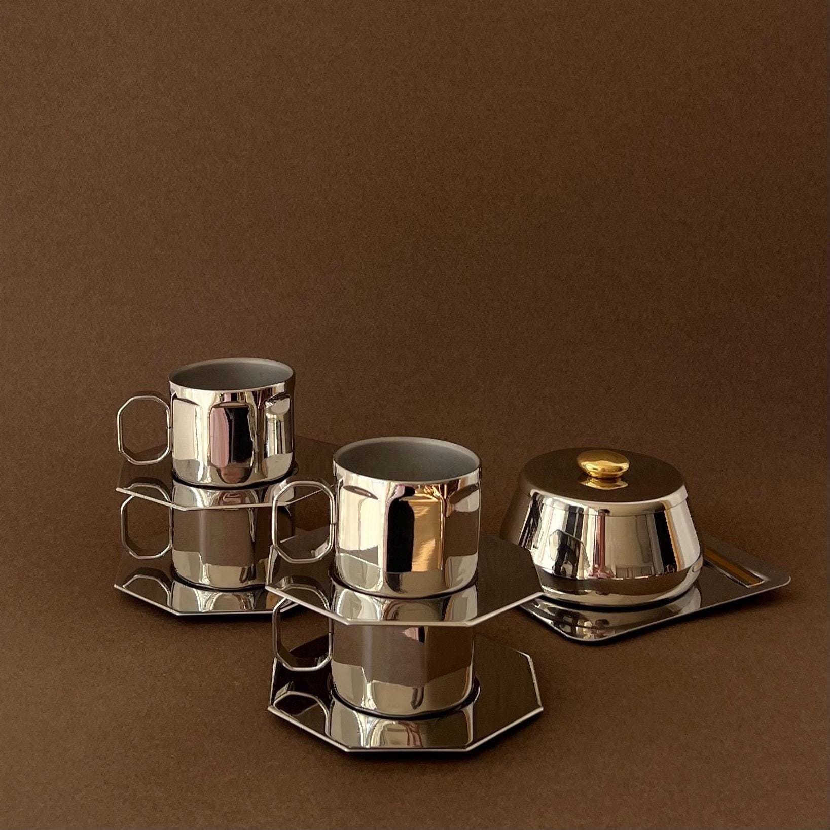 Post Modern Vintage Italian Espresso Set for 4