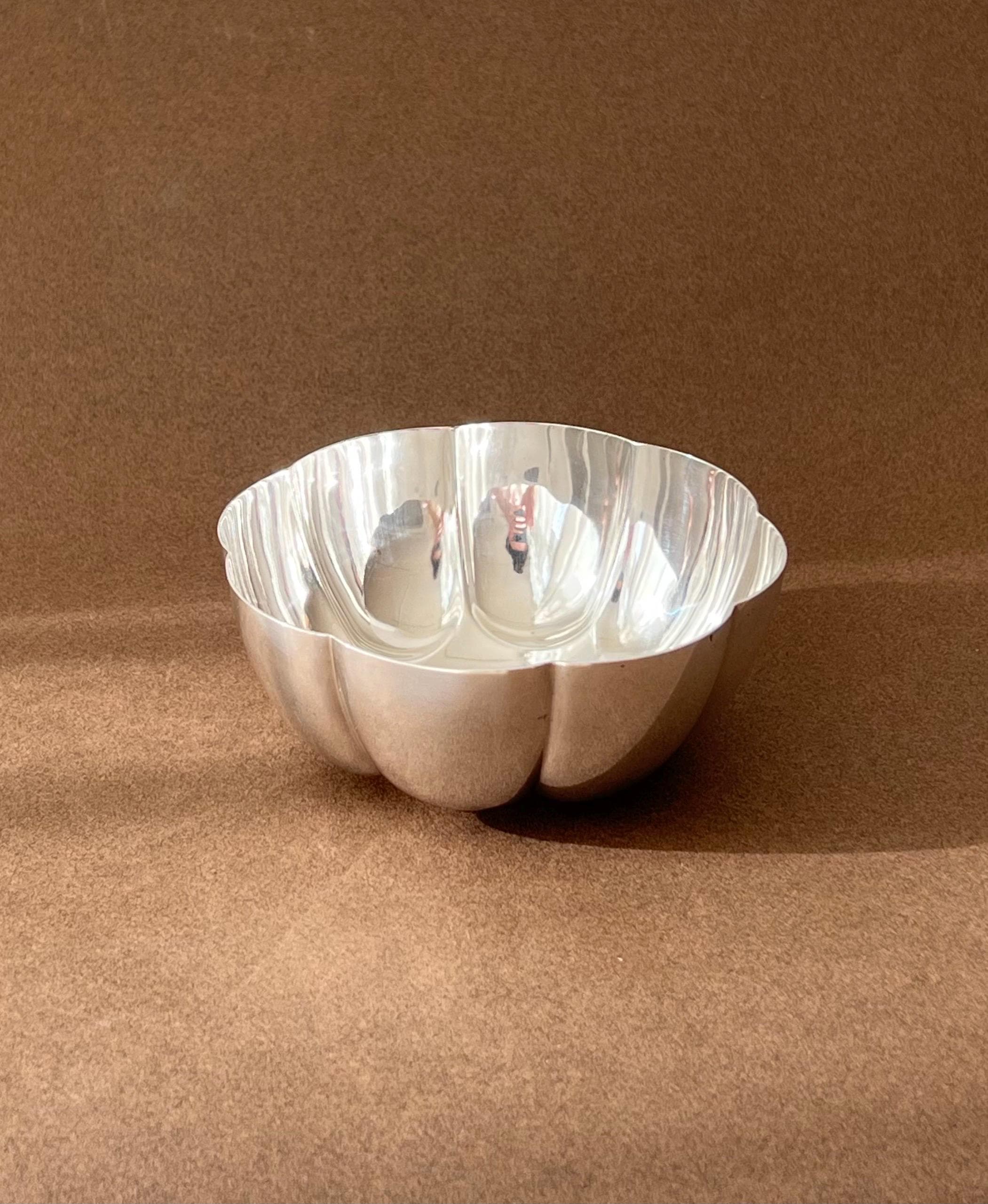 Rare Vintage Silver Plated Scalloped Bowl Sourced in Spain - Single Bowl