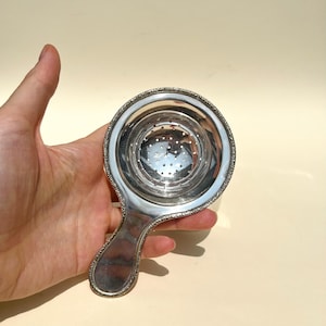 Vintage Alpaca Silver Tea Strainer – Classic Design