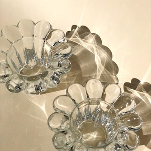 Vintage Italian Crystal Candle Holders from 1970s - Mid-Century Elegance