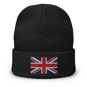 Union Jack United Kingdom Flag Beanie - Winter Beanie Hat - British Union Flag Great Britain UK Patriotic Gift