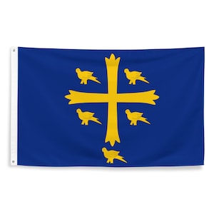 Banner of Saint Edward the Confessor - Anglo Saxon England St Edward Flag - English History Christian Gift - 87cm x 142cm - 34.5in x 56in
