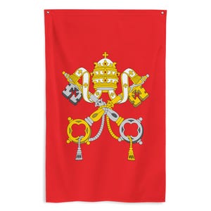 Stemma della Città del Vaticano - Decorazione da parete della Chiesa cattolica cristiana della Santa Sede, regalo del Papa - 87 cm x 142 cm - 34,5 pollici x 56 pollici