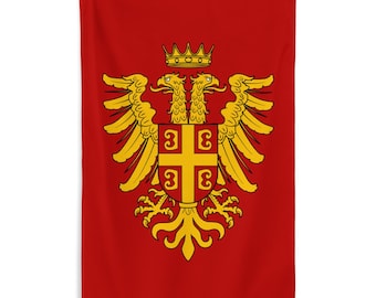 Byzantine Empire Coat of Arms Banner - Christian Byzantium Constantinople Gift Eastern Orthodox History Flag - 87cm x 142cm - 34.5in x 56in