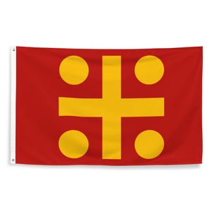 Byzantine Empire Flag - Christian Byzantium Constantinople Gift Eastern Orthodox Christianity History Banner - 87cm x 142cm - 34.5in x 56in