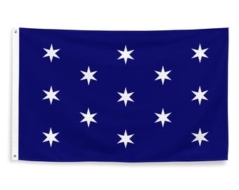 Drapeau personnel du siège social de George Washington - Drapeau historique de la Révolution américaine - États-Unis patriotique - 87 cm x 142 cm - 34,5 po. x 56 po.