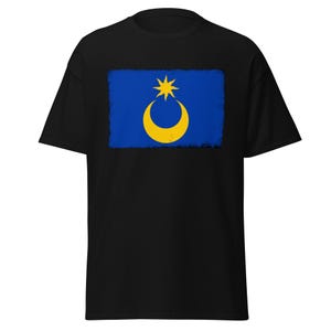 Portsmouth Flag Distressed T-Shirt - Patriotic English City Shirt - UK United Kingdom England Cities Unisex Black T Shirt Gift