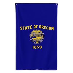 Oregon State Flag Banner - United States of America Vertical Flag Wall Decor Hanging - USA States Gift - 87cm x 142cm - 34.5in x 56in
