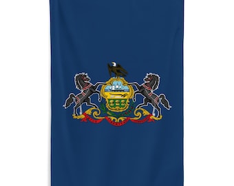 Pennsylvania State Flag Banner - United States of America Vertical Flag Wall Decor Hanging - USA States Gift - 87cm x 142cm - 34.5in x 56in