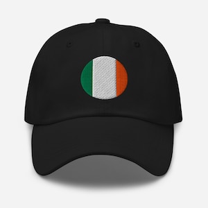 Ireland Circle Flag Cap - Adjustable Embroidered Dad Hat - Patriotic Irish Flag Baseball Cap Hat