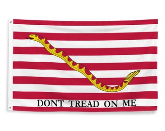 First American Navy Jack Flag - American Revolution Dont Tread On Me Flag - Patriotic United States History - 87cm x 142cm - 34.5in x 56in