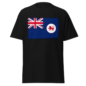 Tasmania Flag Distressed T-Shirt - Australian State Tasmania - Patriotic Tasmanian Australia Flag Shirt Gift - Men&#39;s Women&#39;s Black T Shirt