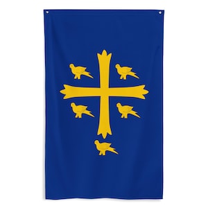Banner of Saint Edward the Confessor - Anglo Saxon England St Edward Flag - English History Christian Gift - 87cm x 142cm - 34.5in x 56in
