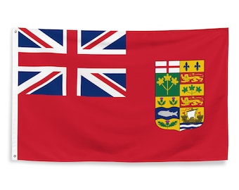 Old Canada Flag (1868 - 1921) - Canadian Red Ensign - Patriotic Canadian Flag Gift - 100% Polyester Flag - 87cm x 142cm - 34.5in x 56in