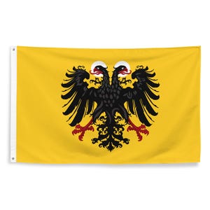 Holy Roman Empire Flag - Medieval European History Wall Decor - Historical German Charlemagne Banner Gift - 87cm x 142cm - 34.5in x 56in