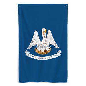 Louisiana State Flag Banner - United States of America Vertical Flag Wall Decor Hanging - USA States Gift - 87cm x 142cm - 34.5in x 56in