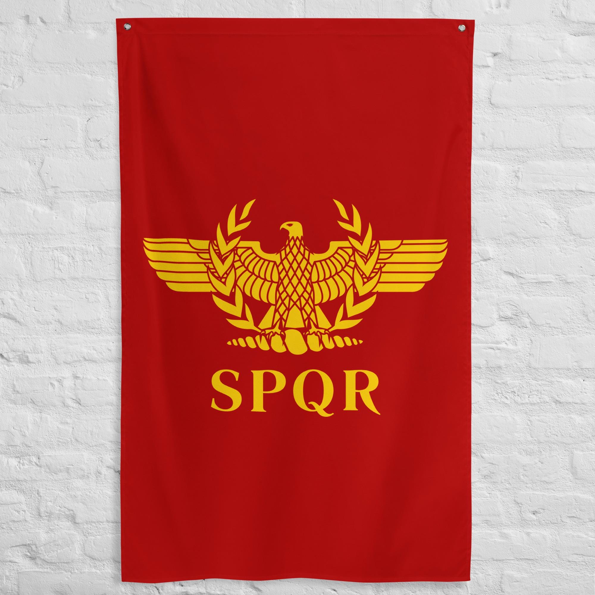 Ancient Rome Eagle Flag - Roman Empire SPQR Banner - Julius Caesar ...