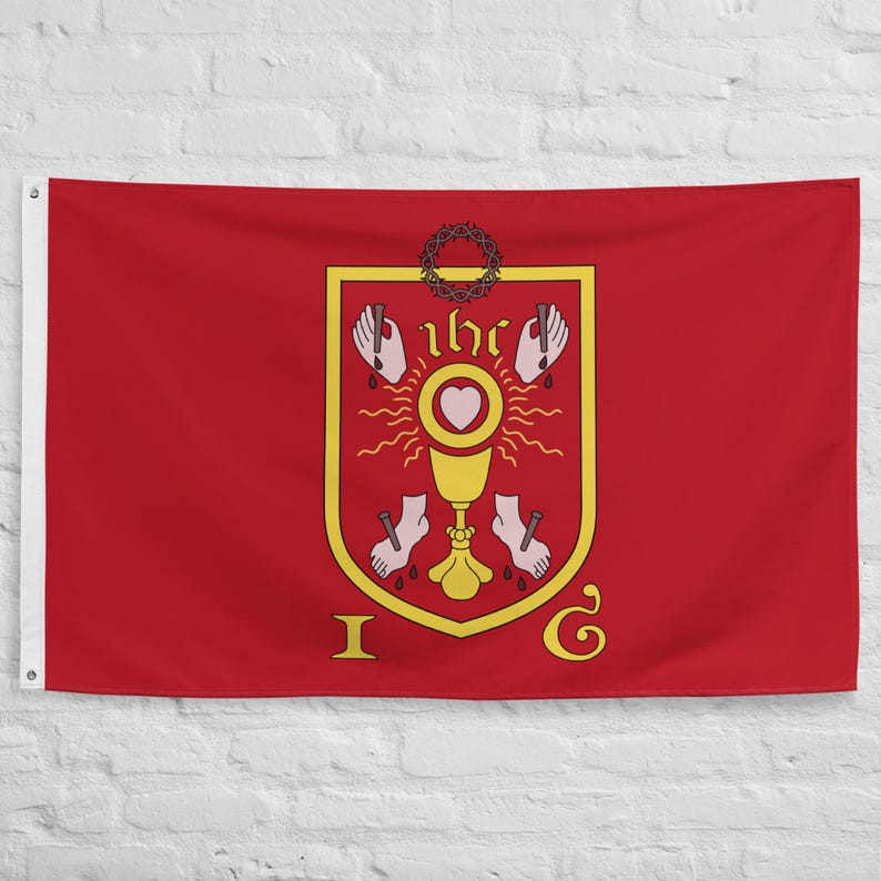 Banner of the Holy Wounds (Pilgrimage of Grace) Flag