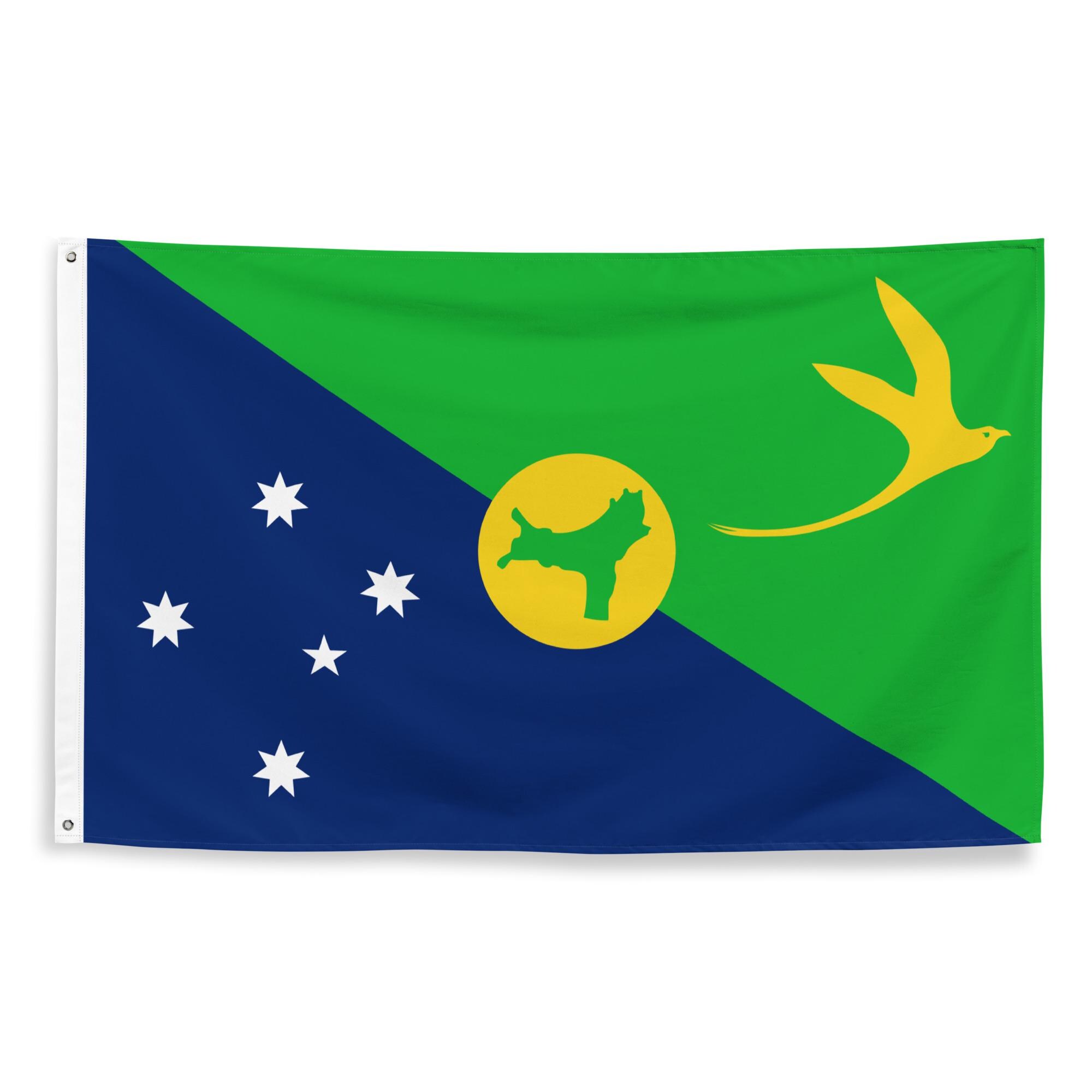 Christmas Island Flag - Australian Indian Ocean External Territory Flag - Patriotic Australia Flag Gift - 87cm x 142cm - 34.5in x 56in