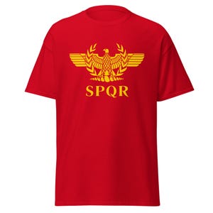 Ancient Rome SPQR T-Shirt - Roman Empire SPQR Shirt - Julius Caesar Ancient Roman History T Shirt Gift - Men&#39;s Women&#39;s Red T-Shirt