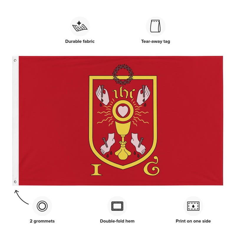 Banner of the Holy Wounds (Pilgrimage of Grace) Flag