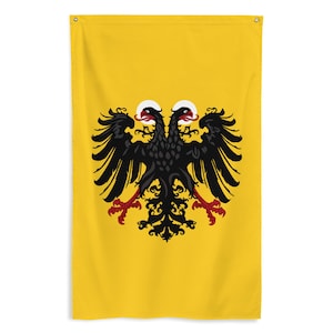Holy Roman Empire Banner - Medieval European History Wall Decor - Historical German Charlemagne Flag Gift - 87cm x 142cm - 34.5in x 56in