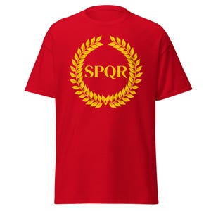 Ancient Rome SPQR T-Shirt - Roman Empire SPQR Shirt - Julius Caesar Ancient Roman History T Shirt Gift - Men&#39;s Women&#39;s Red T-Shirt