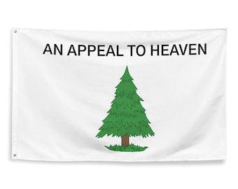 An Appeal to Heaven Pine Tree Flag - American Revolution Flag - Patriotic United States of America History - 87cm x 142cm - 34.5in x 56in