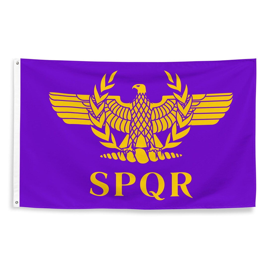 Ancient Rome Flag - Roman Empire SPQR Banner - Julius Caesar Ancient ...
