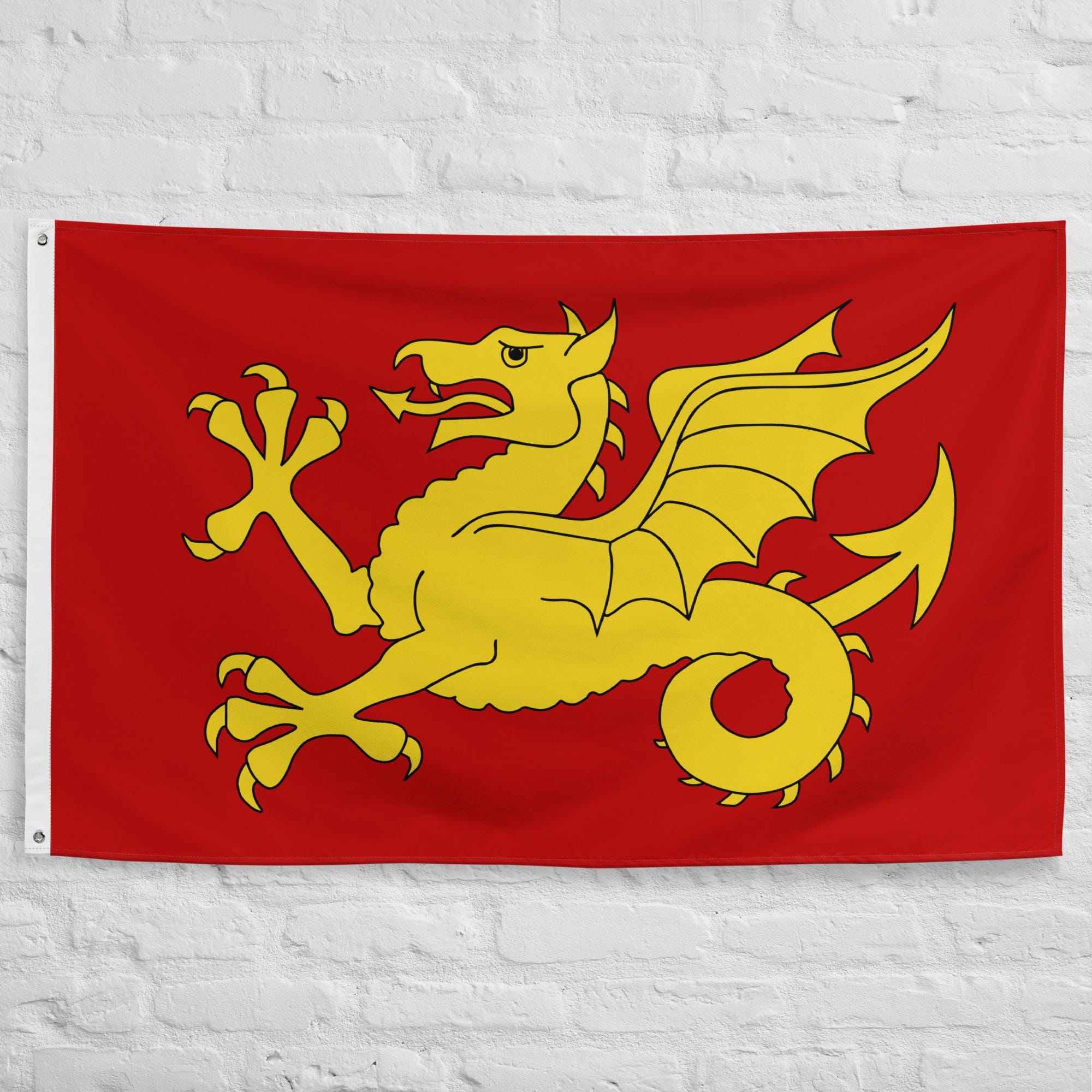 Kingdom of Wessex Flag - Golden Wyvern Anglo Saxon England