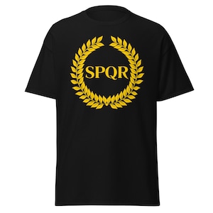 Ancient Rome SPQR T-Shirt - Roman Empire SPQR Shirt - Julius Caesar Ancient Roman History T Shirt Gift - Men&#39;s Women&#39;s Black T-Shirt