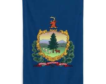Vermont State Flagge Banner - Vereinigten Staaten von Amerika Vertikale Flagge Wand Dekor Hängen - USA Staaten Geschenk - 87 cm x 142 cm - 34,5 in x 56 in