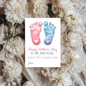 Mãe para ser – Primeiro cartão de Dia das Mães | Saudação de anúncio de gravidez | Cartão exclusivo para futura mamãe | Personalize no modelo Jet