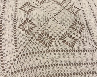 Extra Large Beautiful Crochet blanket | baby blanket | throw rug | handmade | boho