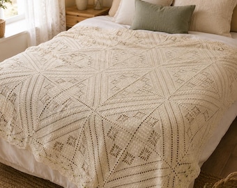 Extra large crochet blanket | baby blanket | throw rug | handmade | boho