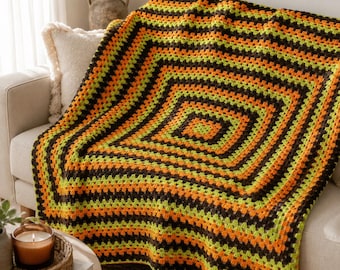 Retro look crochet blanket | baby blanket | throw rug | handmade | boho