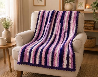 Retro look crochet blanket | baby blanket | throw rug | handmade | boho