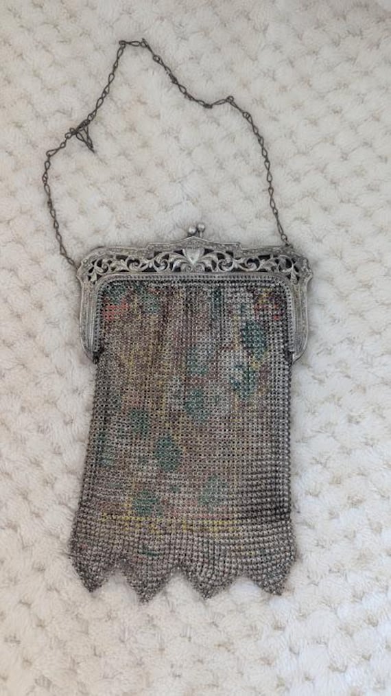 Whiting & Davis Enameled Mesh Purse - image 1