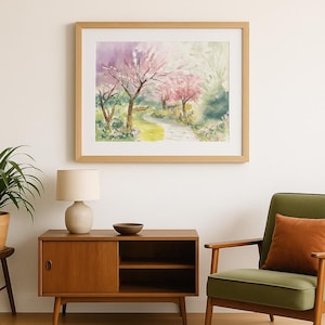 水彩画(花)№207 Harusaki Watercolor 春崎陽子 水彩画 菜の花 3色で描く風景画