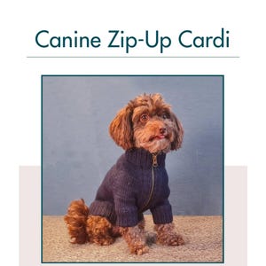 Knitting Pattern – Dog Cardigan with Zipper | Canine Zip-Up Cardi | PDF Download