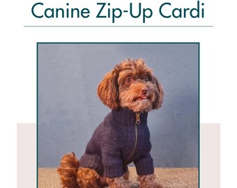 Modello di maglia – Cardigan per cani con cerniera / Cardigan con cerniera per cani / Download PDF