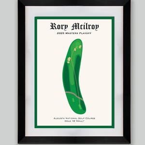 Rory McIlroy 2025 Masters Playoff Hole Print