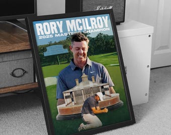 Rory McIlroy Champion Masters 2025 Impression numérique