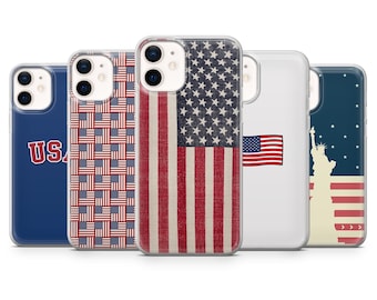 Coque de téléphone américaine avec drapeau et trèfle de la Liberté pour iPhone 18 Pro, 17, 16, 15, 14, 13, Samsung S26, S25, S24, S23, A16, A26, A56, Pixel 11 et 10
