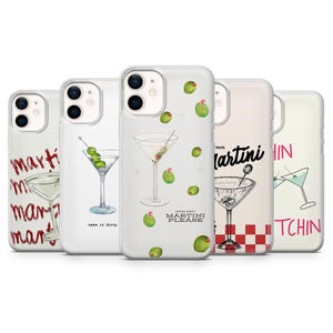 Cocktail Handyhülle Dirty Martini Martini Cover für iPhone 16E, Pro, 15, 14, 13, 12, Samsung S25, S23FE, S24FE, A16, Pixel 9Pro, 8A